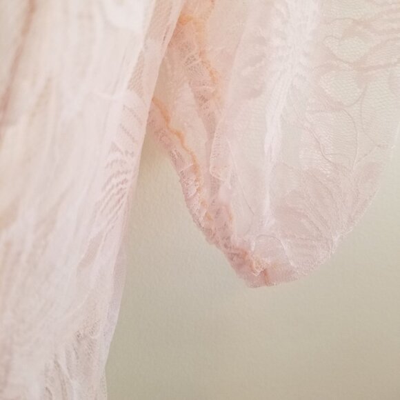 Alicia 7 8 Pink Floral Lace Fairy Tale Princess Dress Vintage USA Victorian Rege - Picture 9 of 11